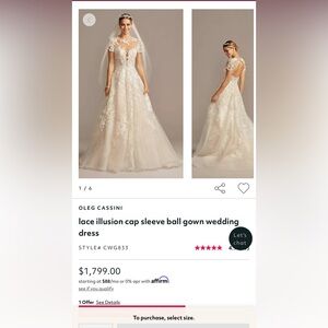 Wedding dress, size 14